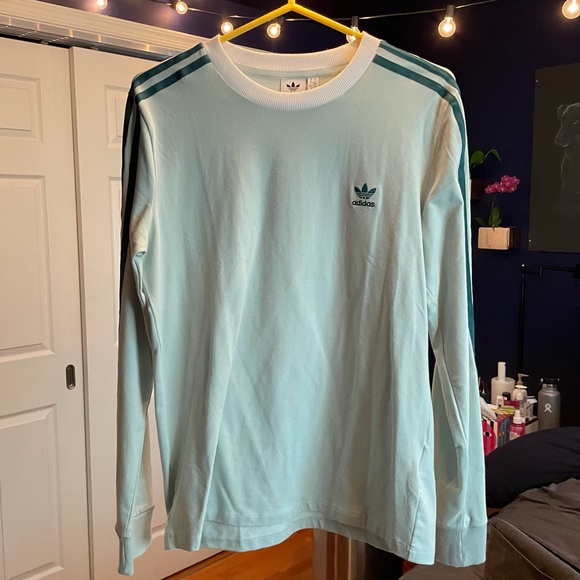 adidas Tops - NWT Adidas Green 3-Striped Trefoil Tee